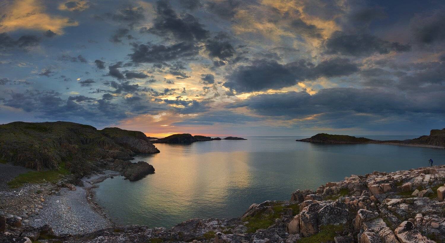 Кольский ролуостров, Дальние зеленцы, Баренцево море, закат, Васильев Алексей