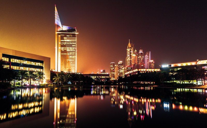 Architecture, City, Color, Dubai, Landscape, Night, Nikon, Uae Internet City фото превью
