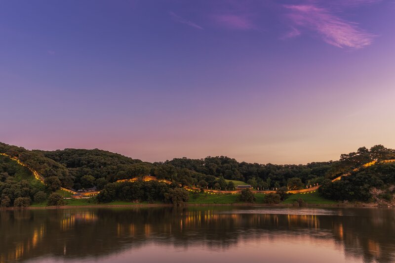 Scenery, cultural heritage, night view, magic hour, beautiful, romantic Gongsanseong Fortress, the pride of ancient Baekje фото превью