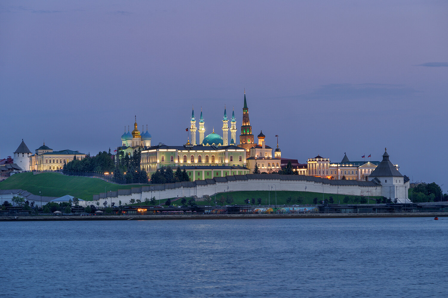 Россия, Казань, Волга, природа, архитектура, Кремль, вечер, Лариса Дука