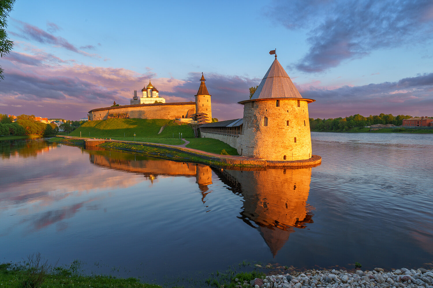Россия, псков, Кремль, вечер, закат, Лариса Дука