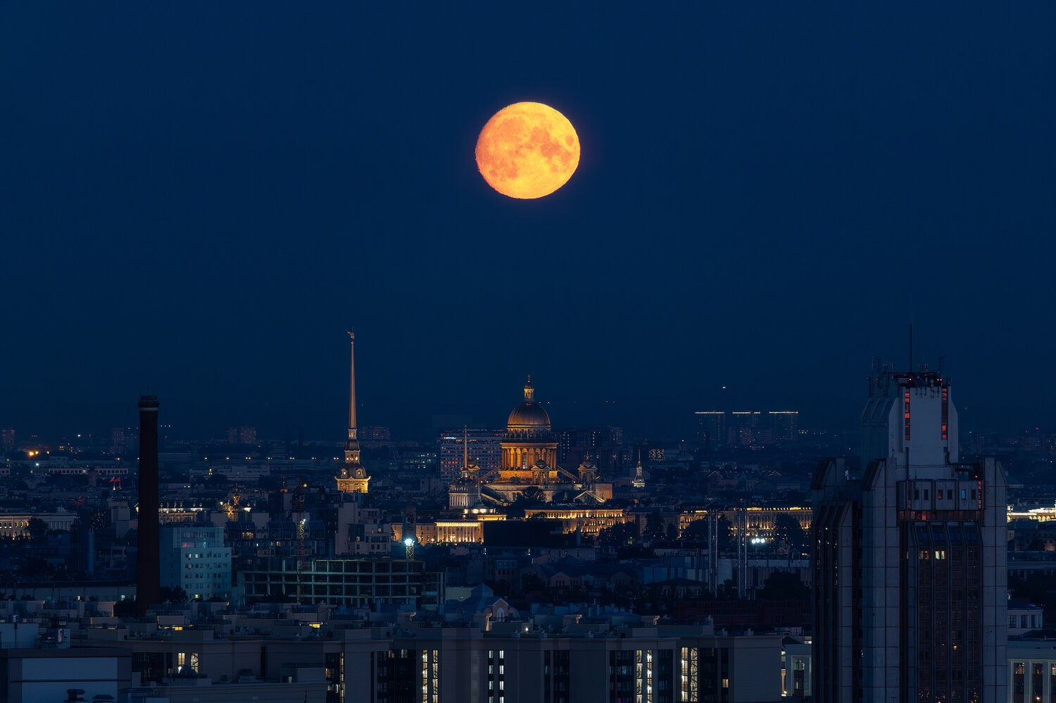 Исаакиевский собор, Санкт-Петербург, Луна, Петропавловский собор, Кондратенко Руслан