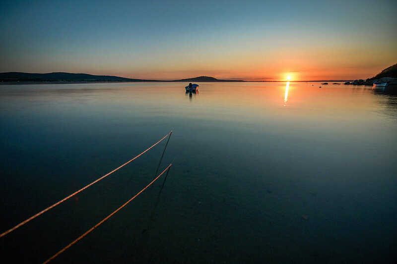 landscape, nikon, laowa, sunset, golden, hour, black, see, boat, water Golden Silence фото превью