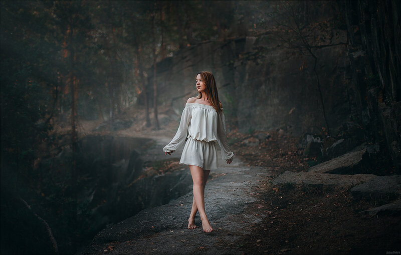 portrait, woman, woman portrait, nature Лесная фея. фото превью