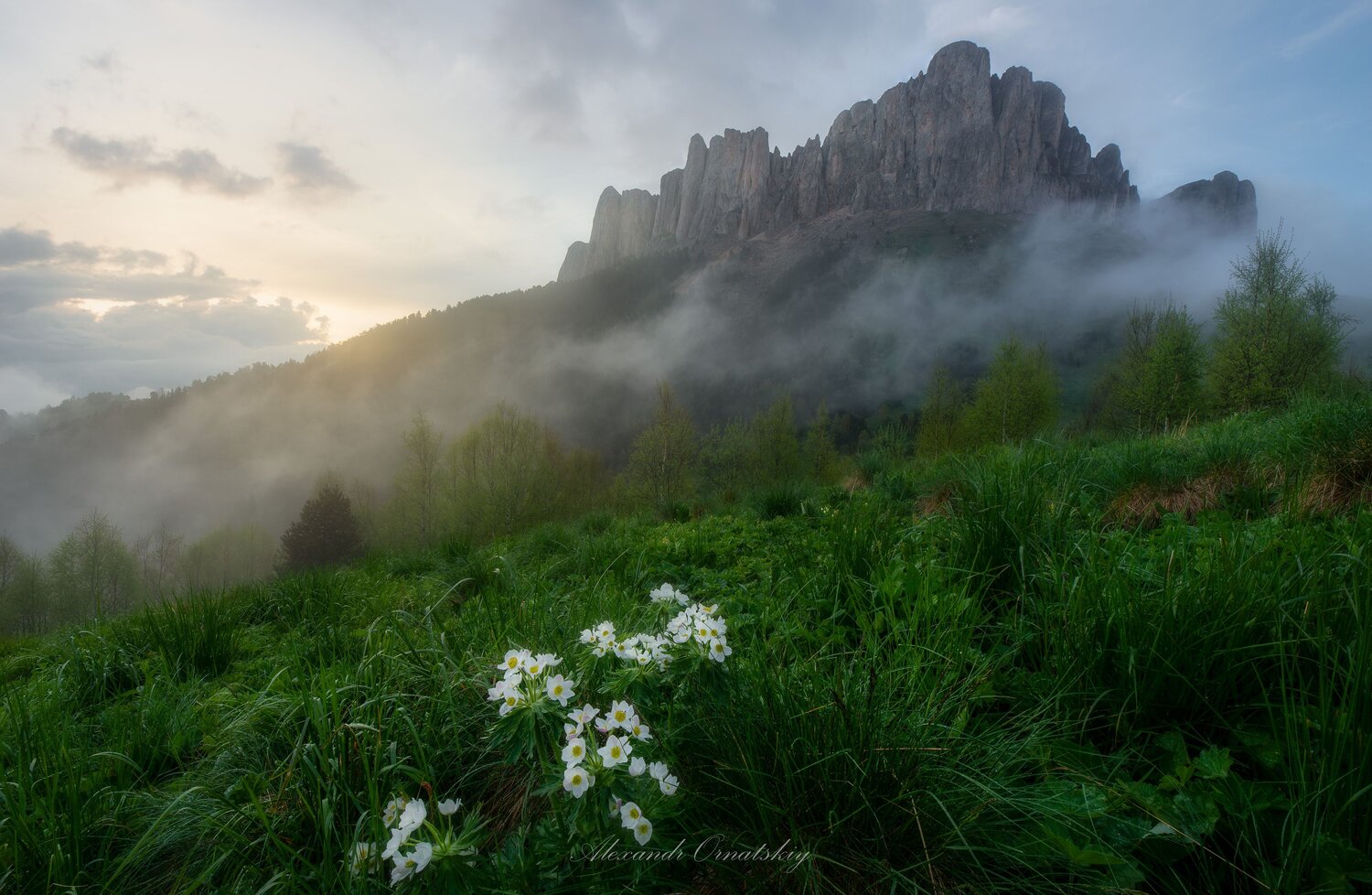 горы, тхач, закат, природа, Alexander Ornatskiy