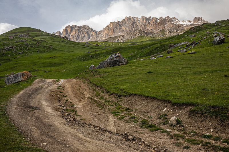 Горы, Северная Осетия, Камни, Дорога  фото превью