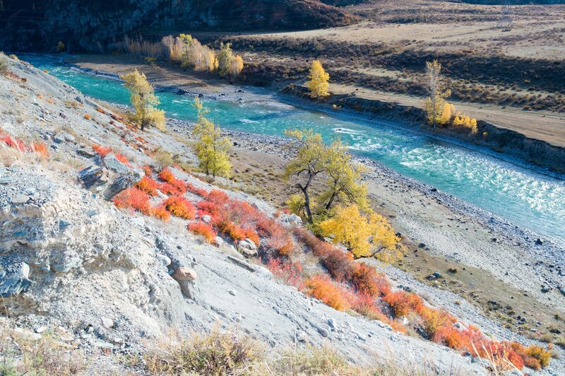 алтай, чуя, вечер, осень  фото превью