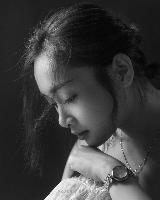 portrait, female potrait, bw, black and white, b&w, vietnamese, mood * * * фото превью