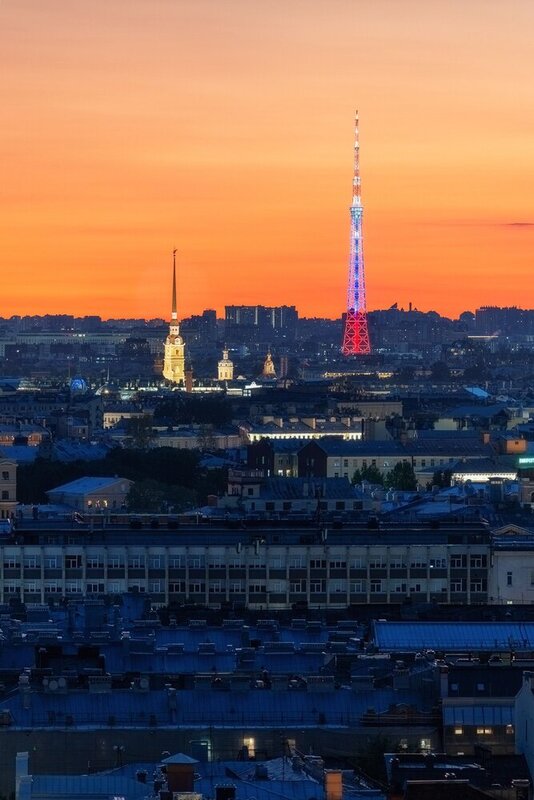 Петропавловский собор, Телебашня, Санкт-Петербург Петропавловский собор и Телебашня фото превью