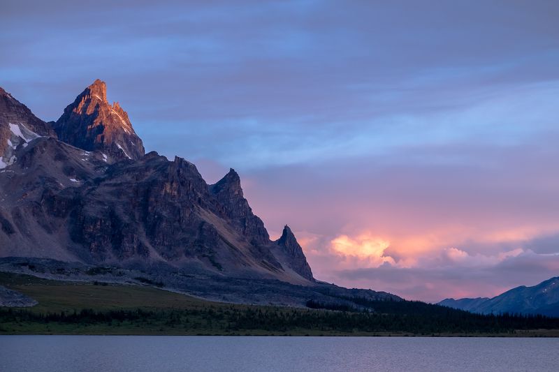 canada, alberta, jasper, mountains, rockies, tonquin, sunrise Утренний свет фото превью