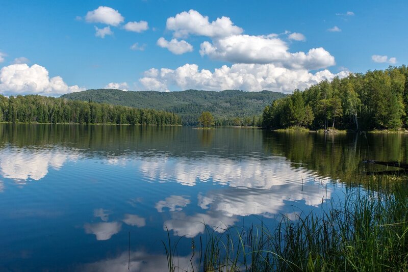 озеро, тиберкуль, лето, облака, отражения, горы, вода Горное озеро фото превью