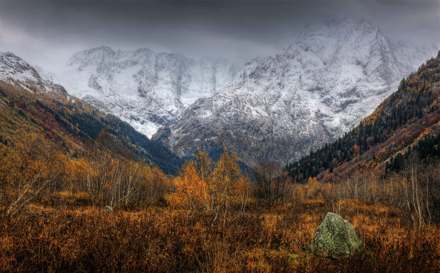 горы, Кавказ, Домбай, Карачаево-Черкесия, фото России, пейзажи России, Гоначхир, Александр Бархатов