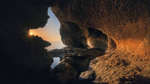 Coastal Cave Sunrise