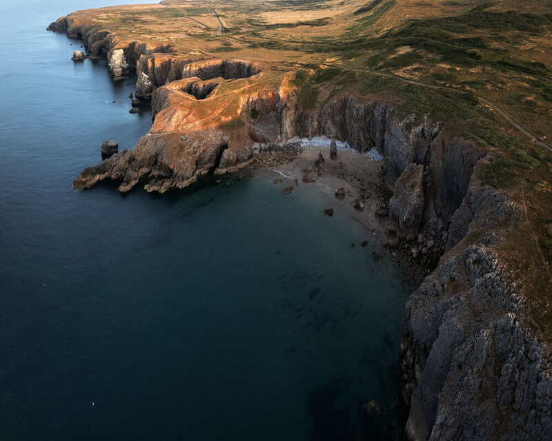 sea, rock, coast, Wales  фото превью