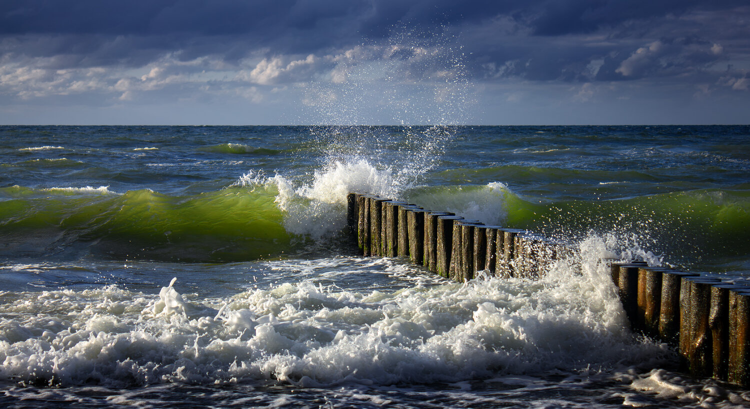 sea, Baltic, evening, waves, landscape, Виктор Тулбанов