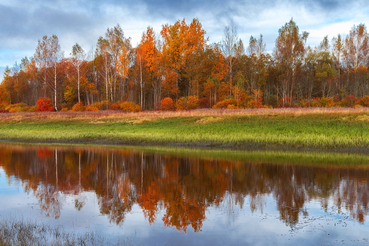 landscape, autumn, fall, river, nature, природа осень осенний пейзаж, река, отражения, пейзаж, Волкова Анна