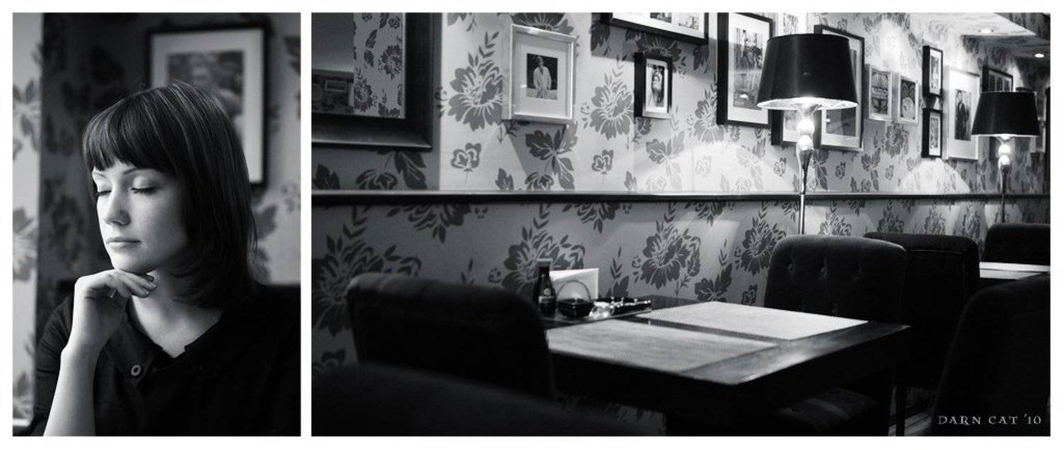 девушка,кафе, ожидание, размышление, одиночество, Darn Cat