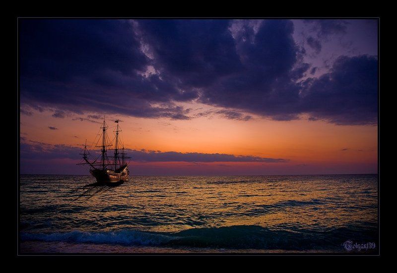 дом, закат, корабль Возвращение... фото превью