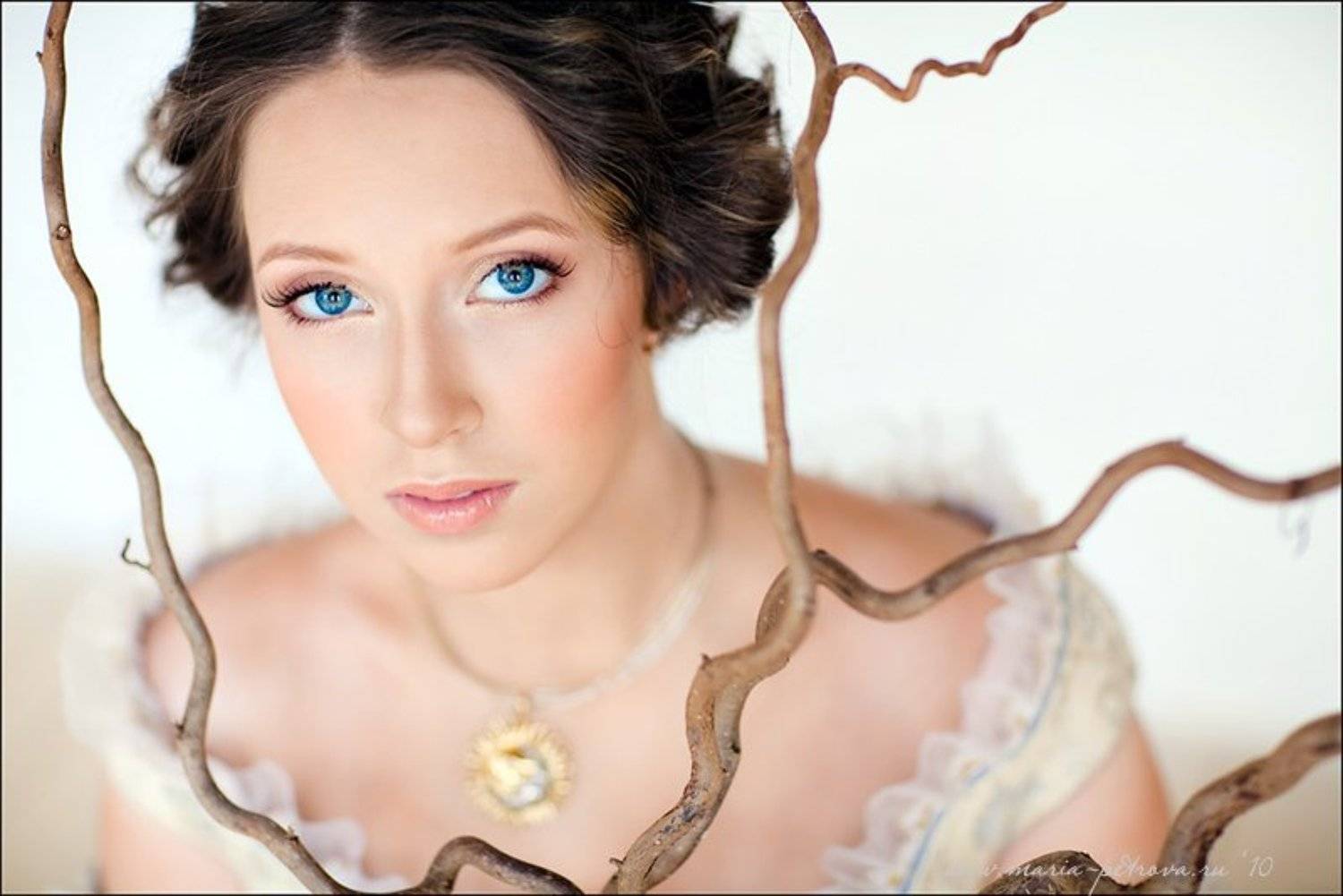 портрет, глаза, взгляд, вуаль, Петрова Мария