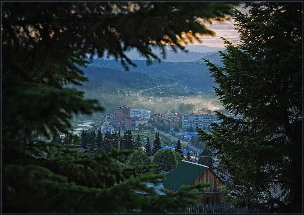 тайга, городок, лето, вечер, владимир