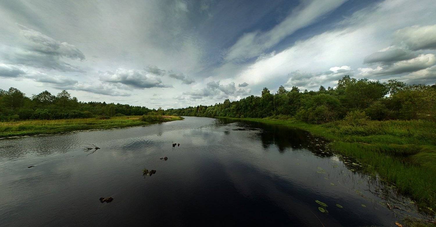 лето,река,кема,панорама, Roman Goryachiy