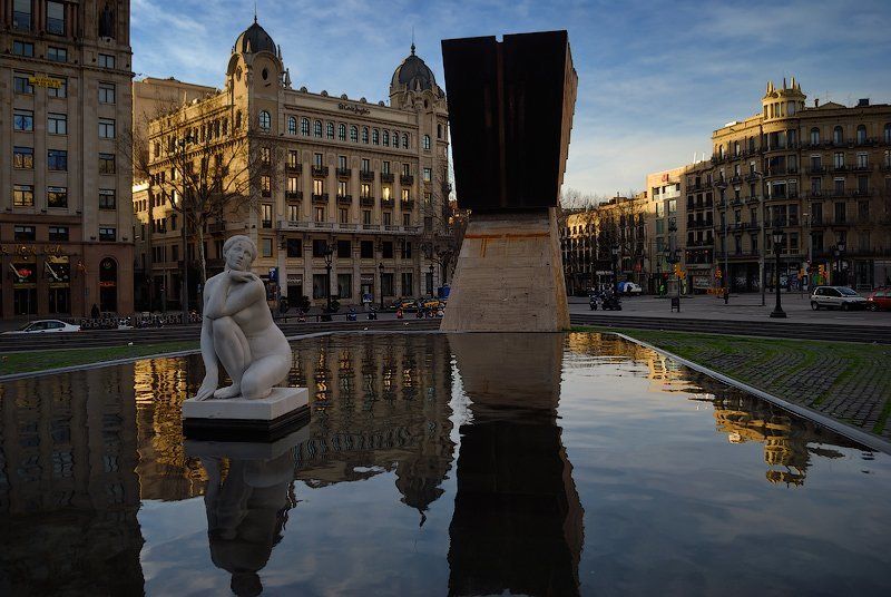 барселона, испания, город, утро Пробуждение фото превью