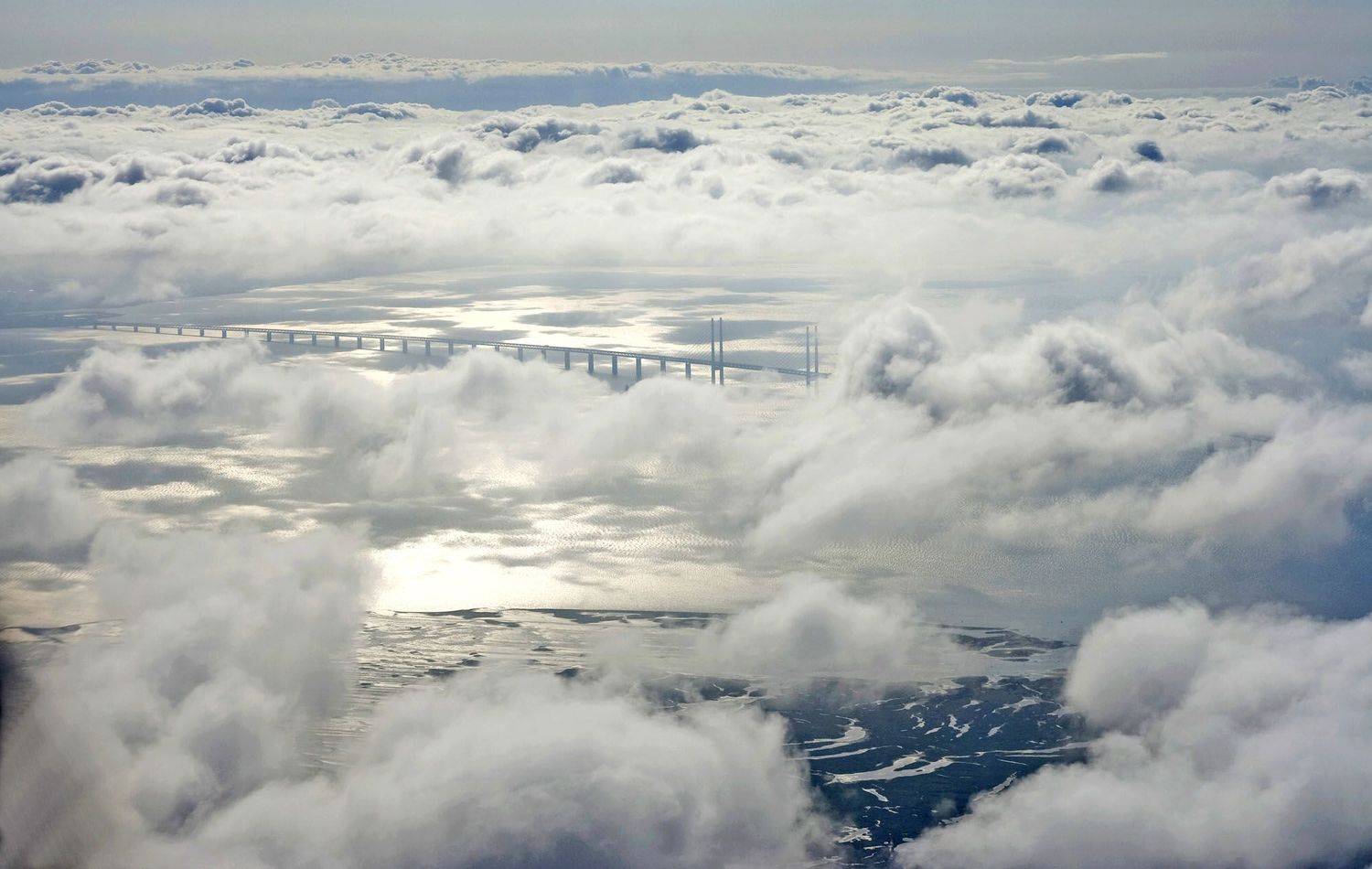 облака, мост, небо,море,вода,земля, Мария