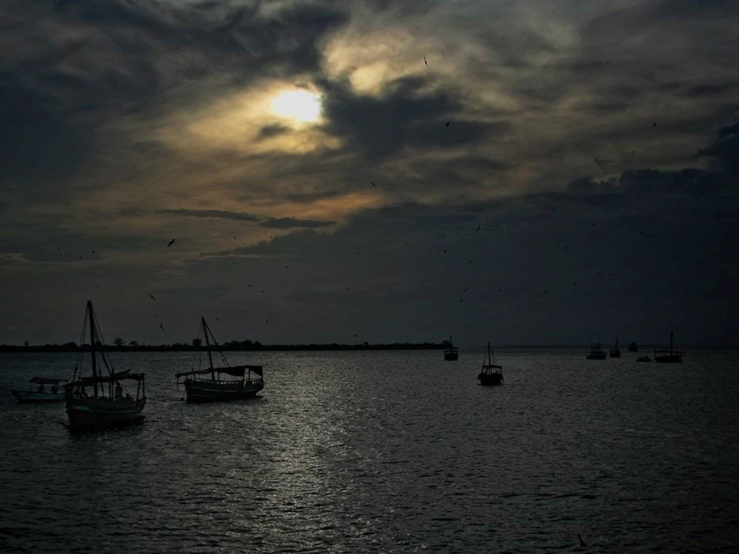 кения, закат, лодки, Вера Мурашкина