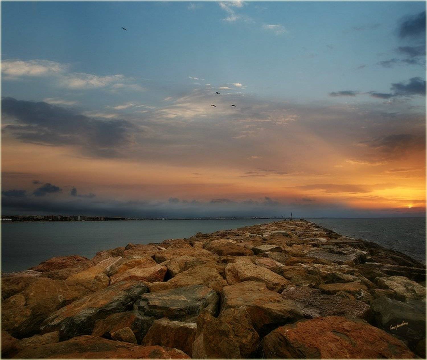 испания, ла пинеда, рассвет, море, Lampadina (Svetlana Maximova)