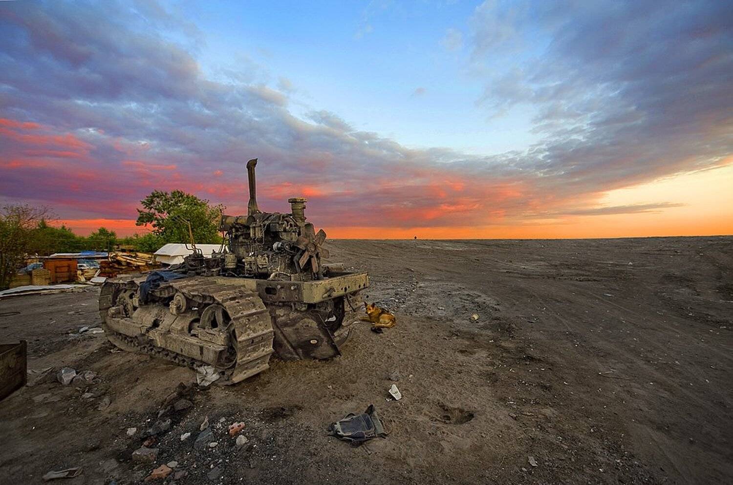 в.о., василевский, финский, залив, берег, закат, трактор, апокалипсис, Илья