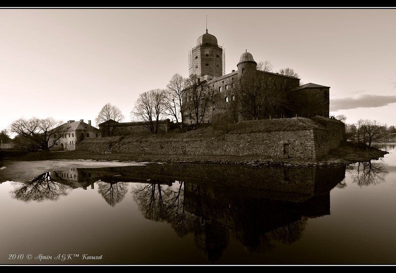 выборг, замок, крепость, олаф, сумерки, отражение, вечер, вода Сумеречный Замок фото превью
