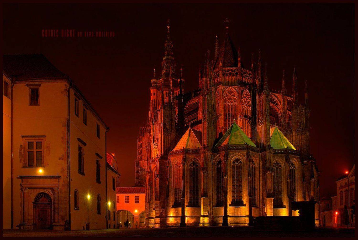 прага, собо, ночь, фонари, готика, город, Oleg Dmitriev