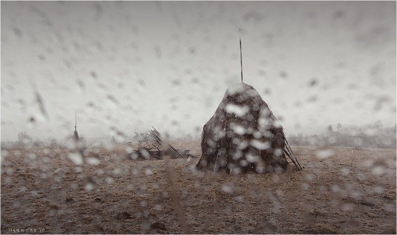 вепсский, край, дождь, снег, стог, сена Il ya une pluie ou de neige фото превью