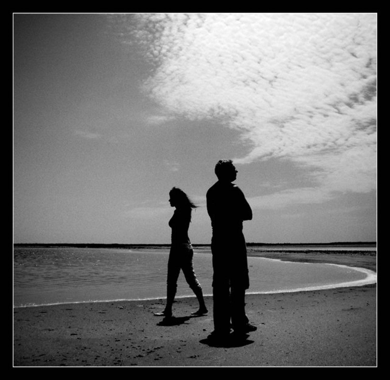 озеро, песок, люди, небо, Андрей Кобыща