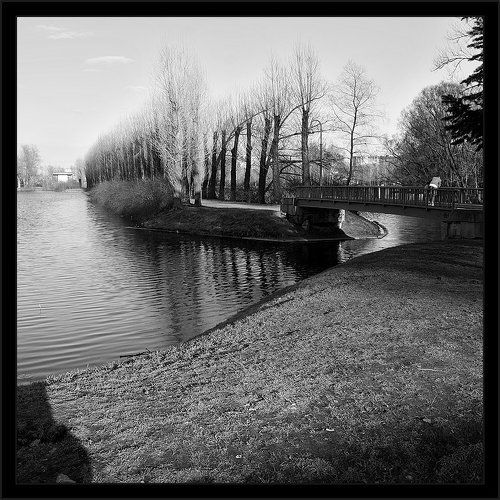 Черно-белые пейзажные квадраты