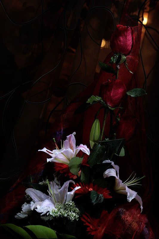 световая, кисть, цветы Аромат в ночи сильнее.. Ежли ночь вокруг темнее... фото превью