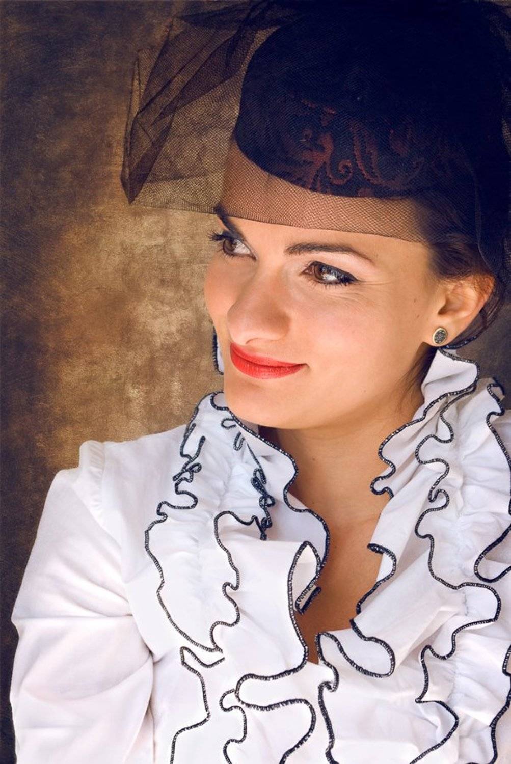 девушка, портрет, шляпка, вуаль, Anastasiya Zorina