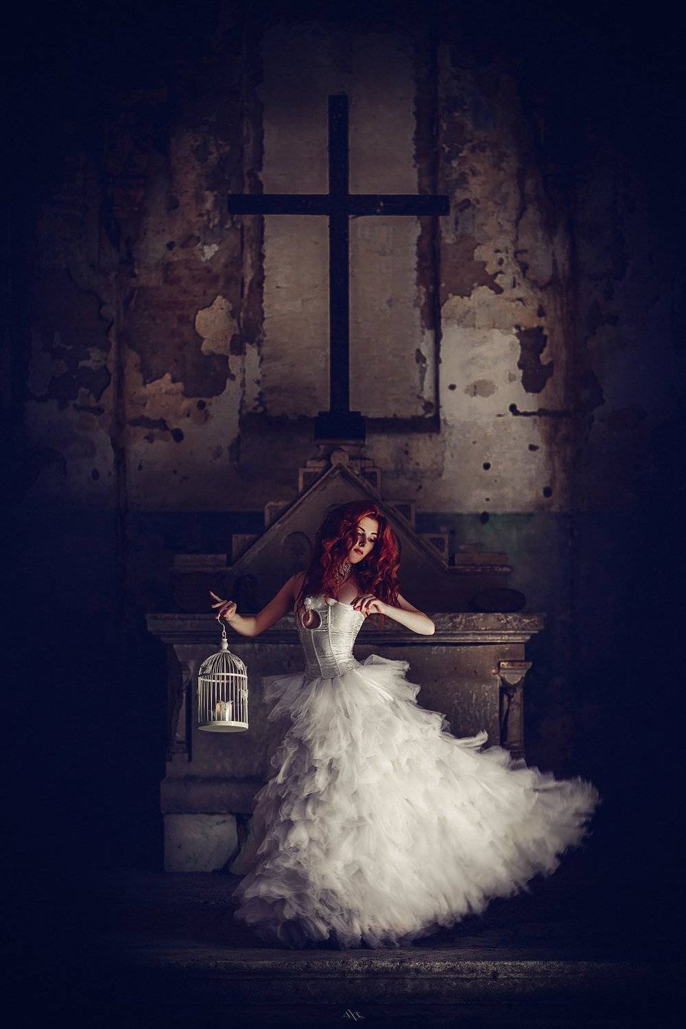 Beauty, Dress, Portrait, Redhead, Woman, Руслан Болгов (Axe)