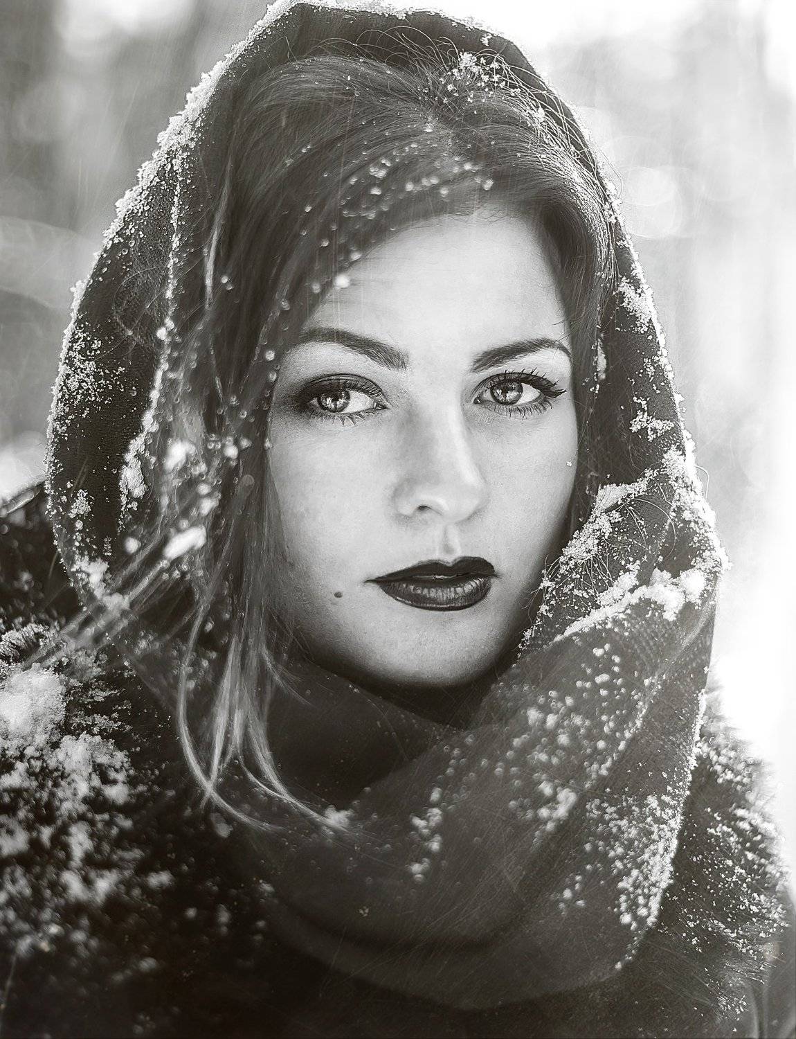 NIKON Snow Park Потрет Монохром ЧБ, Автономов Дмитрий