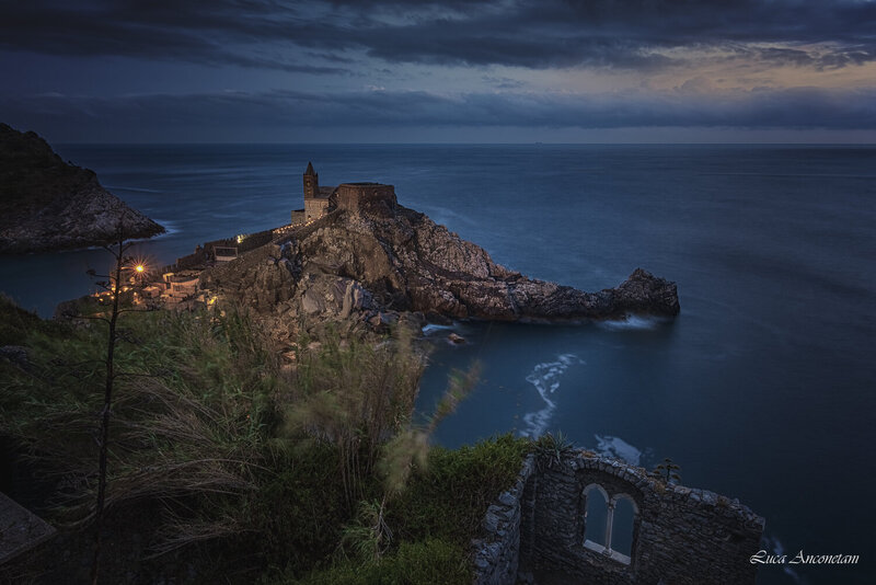 portovenere, liguria, italy, travel, seascap Blue hour фото превью