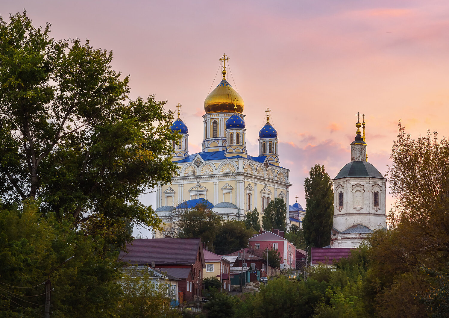 липецкая область, елец, храм, архитектура, architecture, церковь, закат в городе, Zakharov Armen