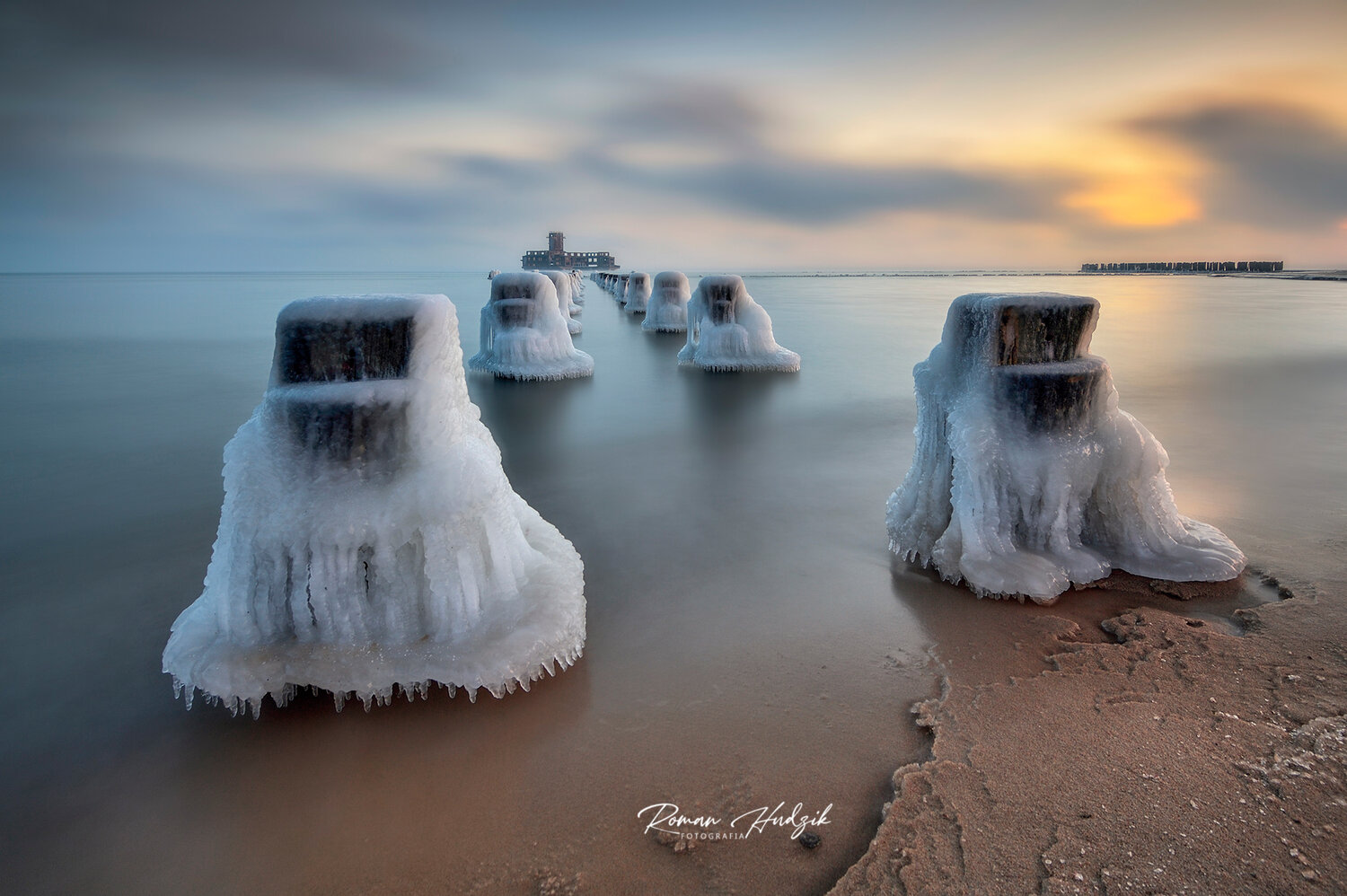 Sunrise, Sea, Baltic Sea, Palisade, Clouds, Nikon, Hudzik Roman