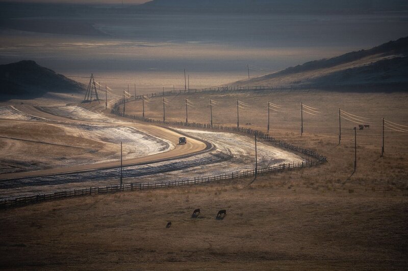 altay, landscape, autumn, road, outdoor Autumn sense фото превью