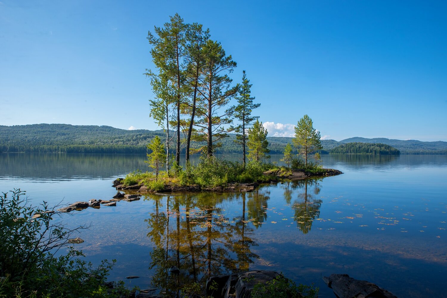 тиберкуль, озеро, лето, остров, Мальцев Юрий
