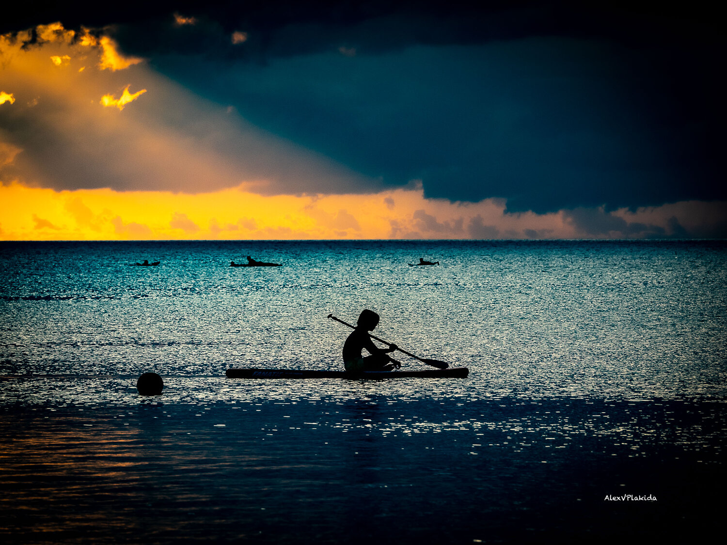 ocean, sunset, Plakida Alexander