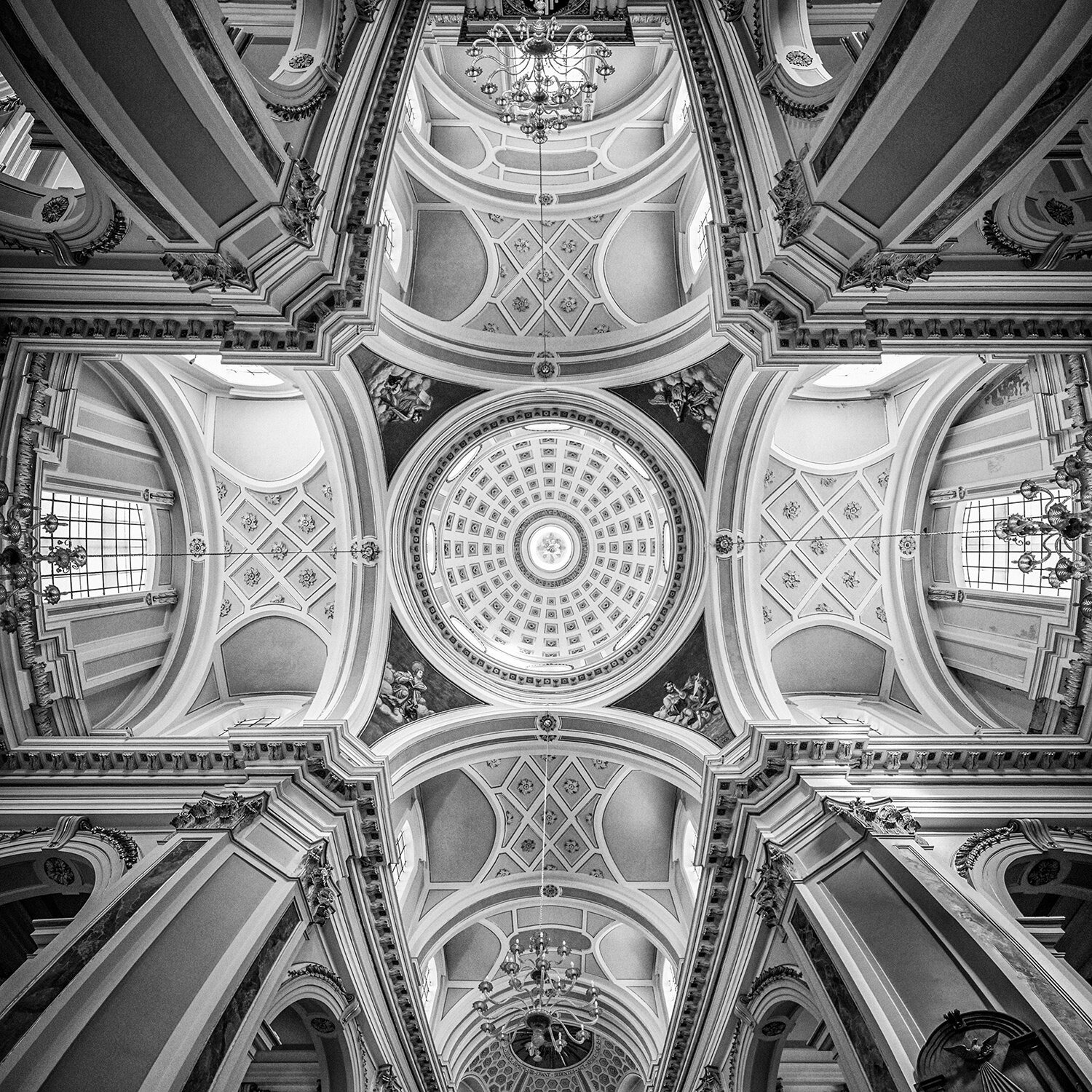 nikon, laowa, italy, rocorotondo, cathedral, architecture, travel, black and white, panorama, Стоян Великов