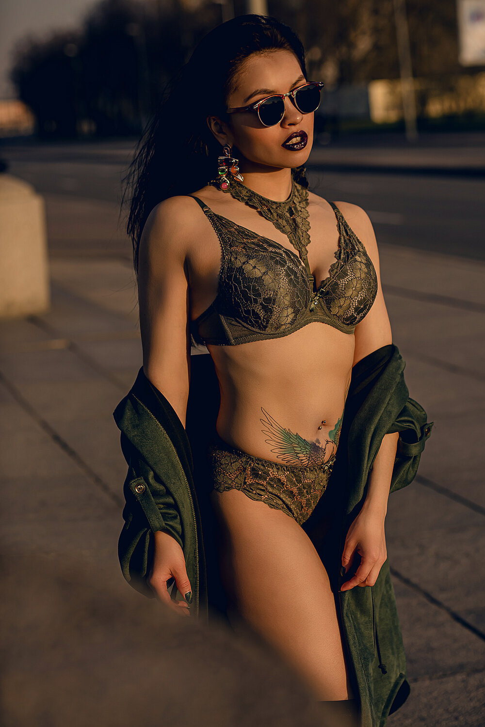 portrait, city, outdoor, nature, street, sunset, summer, tattoo, petite, girl, Kaprise Ivan