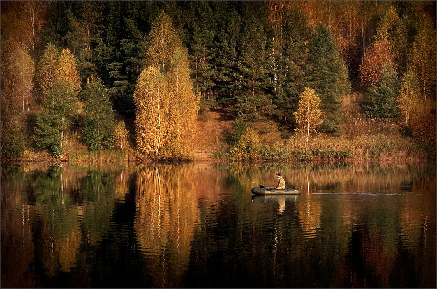 пейзаж, осень, отражение, Чумаков Александр