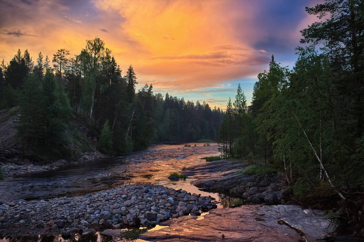 закат,карелия,войница,пейзаж, Сячин Саша