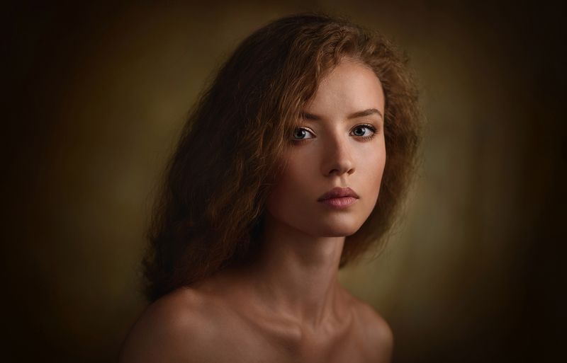 Взгляд, Волосы, Девушка, Свет, Студия, Тень *** фото превью